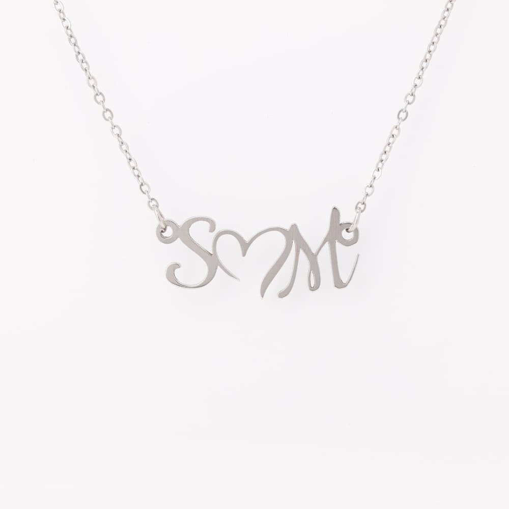 Double Initial Necklace With Heart Initial Necklace Letter Necklace Custom Necklace Wife Gifts Gifts For Mom Minimalist Christmas Gift -