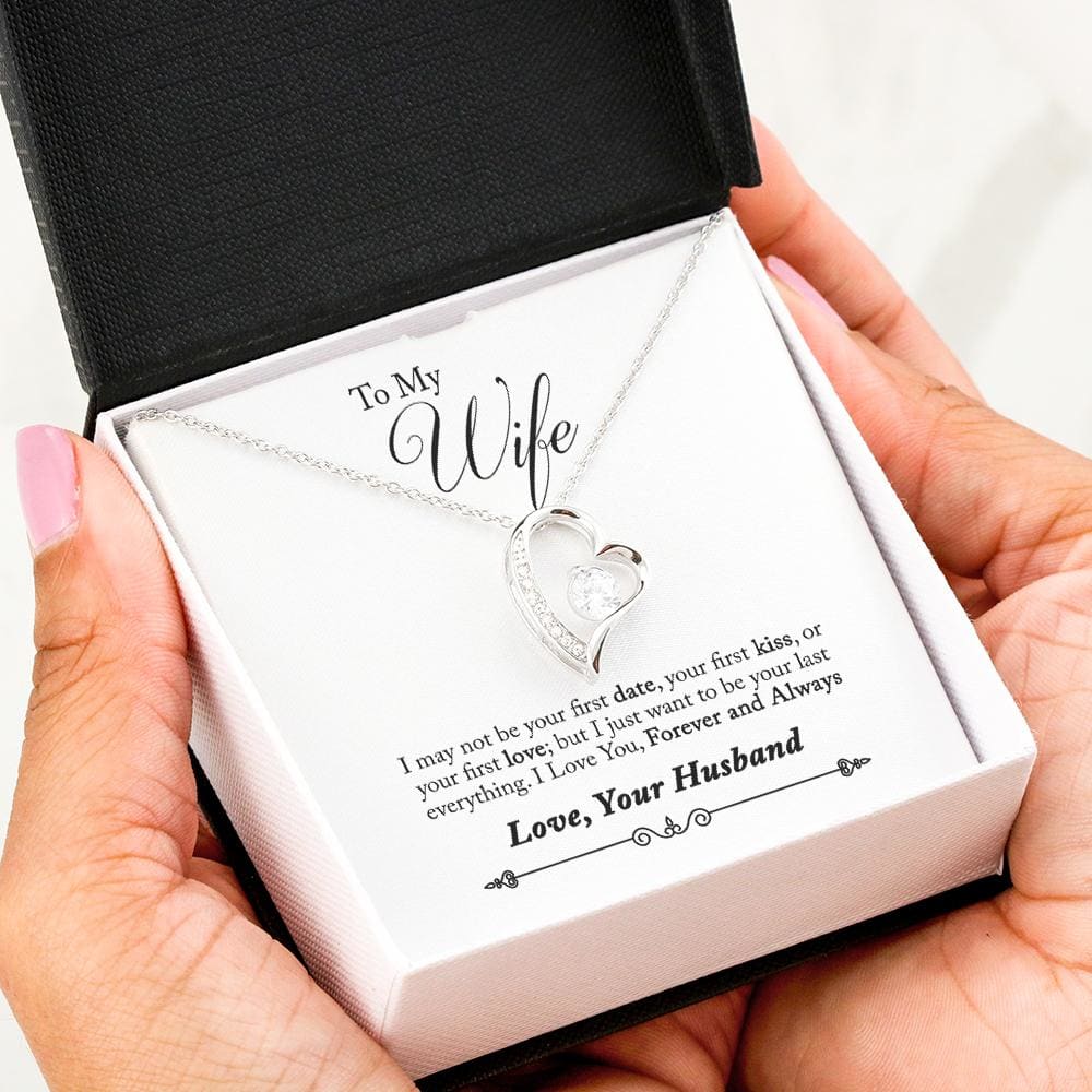 Husband to Wife first Forever Love Heart Necklace - Jewelry 1