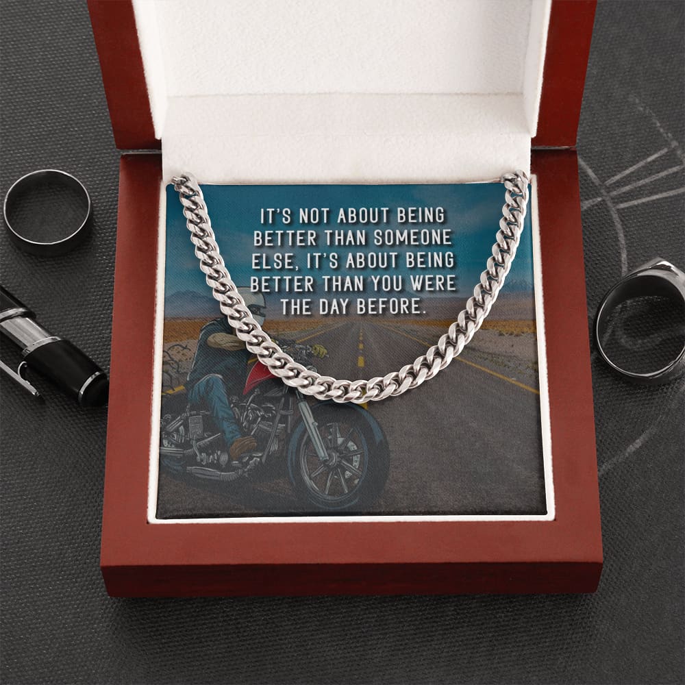 It’s not About being better than someone else - Cuban Link Chain Necklace - Cuban Link Chain (stainless Steel) - Jewelry 1
