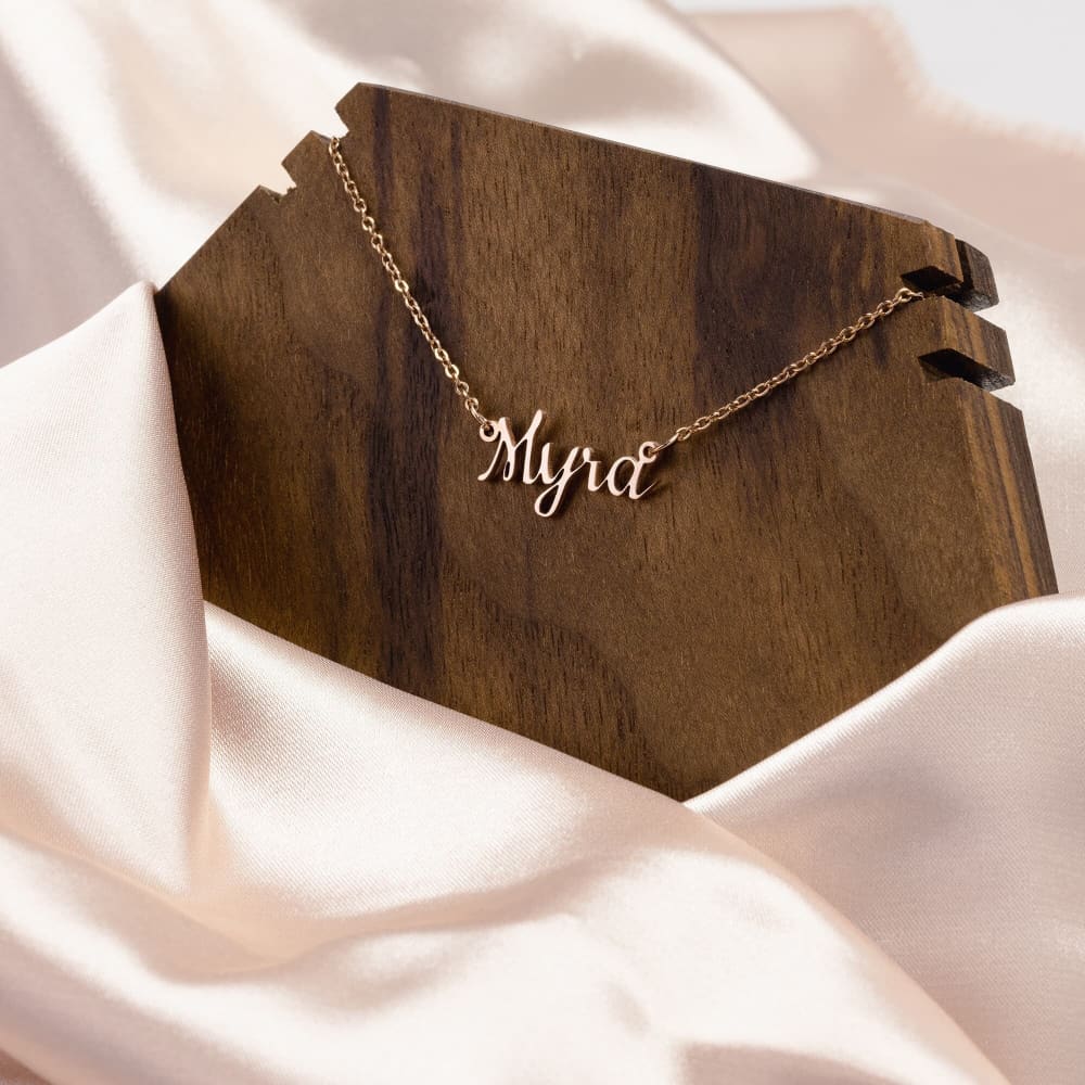 Personalized Name Necklace Custom Name Necklace Script Name Necklace Mothers Day Jewelry Gift For Her Personalized Gift - Rose Gold -