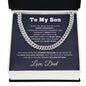 Sentimental Son Gifts From Dad Son Cuban Chain Necklace Father To Son Gifts Gifts For Son Birthday Unique Gifts For Son From Father -