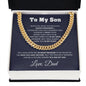 Sentimental Son Gifts From Dad Son Cuban Chain Necklace Father To Son Gifts Gifts For Son Birthday Unique Gifts For Son From Father -
