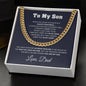 Sentimental Son Gifts From Dad Son Cuban Chain Necklace Father To Son Gifts Gifts For Son Birthday Unique Gifts For Son From Father -