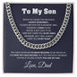 Sentimental Son Gifts From Dad Son Cuban Chain Necklace Father To Son Gifts Gifts For Son Birthday Unique Gifts For Son From Father -