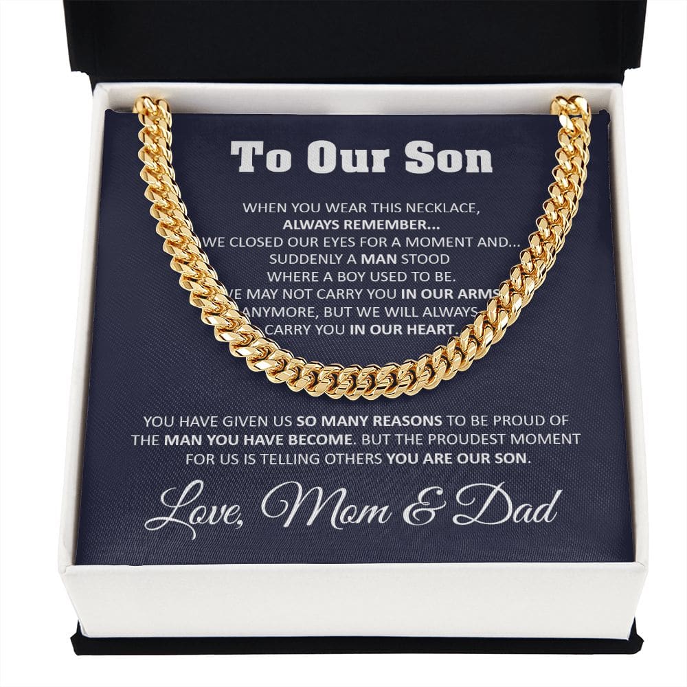 Personalized To My Son Necklace From Mom Dad Mother Father Never Lose  Baseball Son Birthday Graduation Christmas Customized Gift Box Message Card  - Teecentury.com