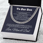 Sentimental Son Gifts From Mom And Dad To Our Son Cuban Link Chain Necklace Mom And Dad To Son Gifts Gifts For Son Birthday Unique Gifts For