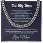 Sentimental Son Gifts From Mom Son Cuban Chain Necklace Mother To Son Gifts Gifts For Son Birthday Unique Gifts For Son From Mother -