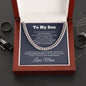 Sentimental Son Gifts From Mom Son Cuban Chain Necklace Mother To Son Gifts Gifts For Son Birthday Unique Gifts For Son From Mother -