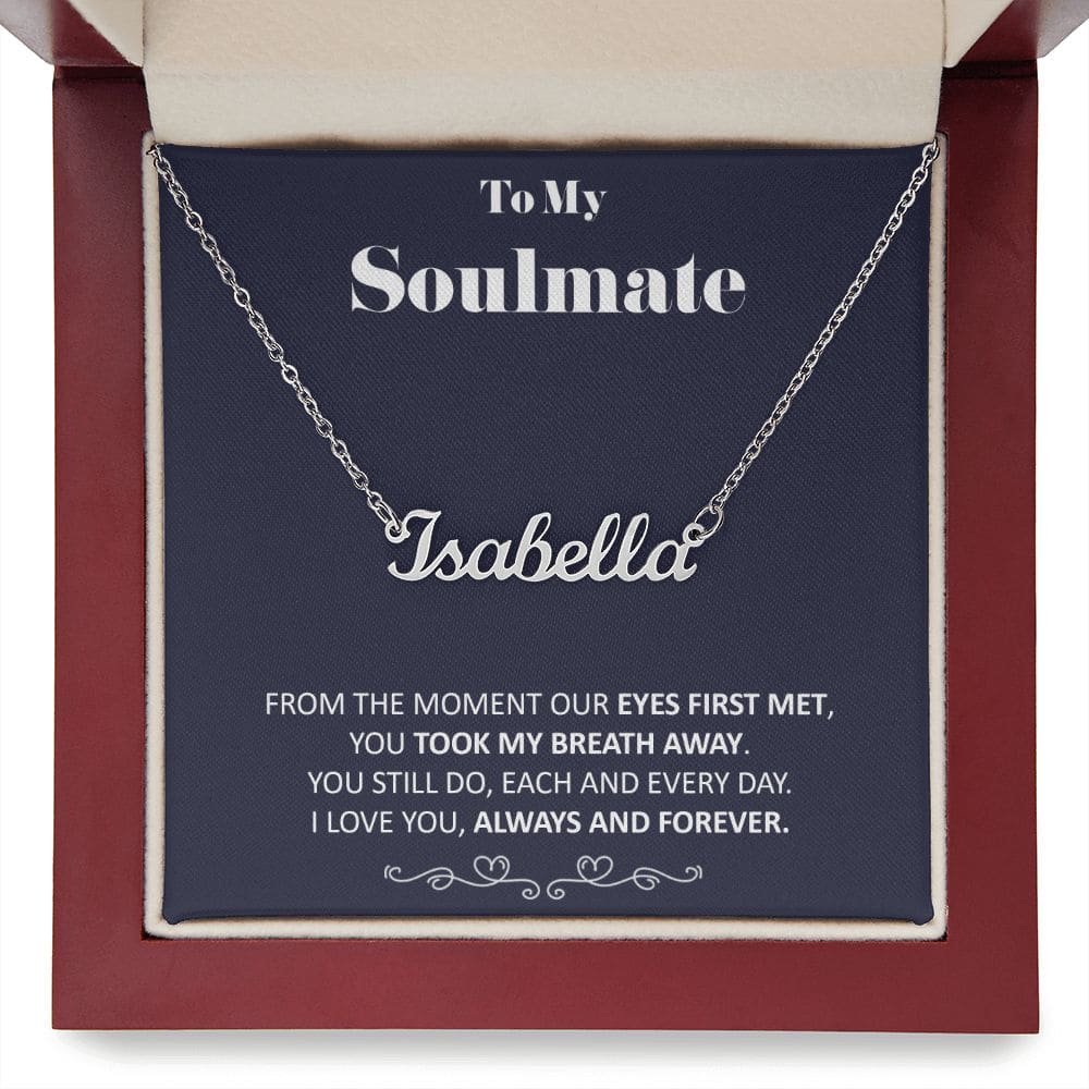 Soulmate Personalized Name Necklace Script Name Necklaces Custom Name Necklace Gift For Her Personalized Gift - Jewelry 9