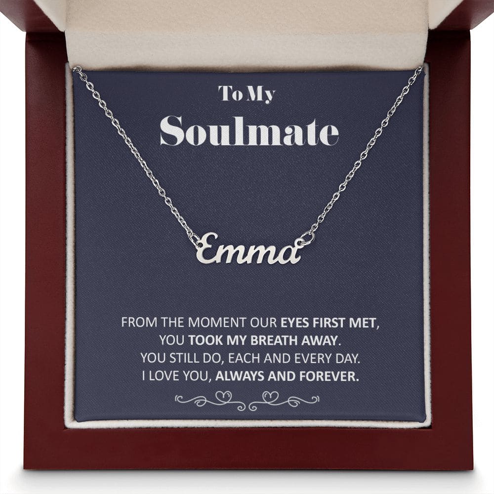 Soulmate Personalized Name Necklace Script Name Necklaces Custom Name Necklace Gift For Her Personalized Gift - Jewelry 8