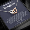 To my Amazing Daughter - from Dad - Hearts as One - Interlocking Hearts Necklace - Jewelry 1