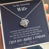 To my Amazing Wife - from Husband - Love for you - Love Knot Necklace - Standard Box - Jewelry 1