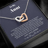 To my Aunt - from Nephew - Golden Heart - Interlocking Hearts Necklace - Jewelry 1