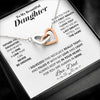To my Beautiful Daughter - from Dad - Love and Light - Interlocking Hearts Necklace - Jewelry 1