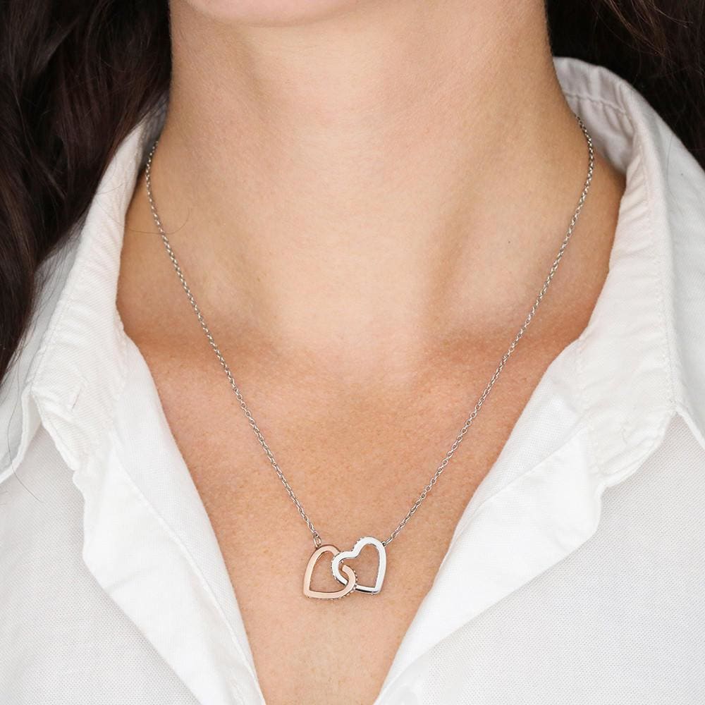 To my Beautiful Daughter - from Mom - Love and Light - Interlocking Hearts Necklace - Jewelry 10