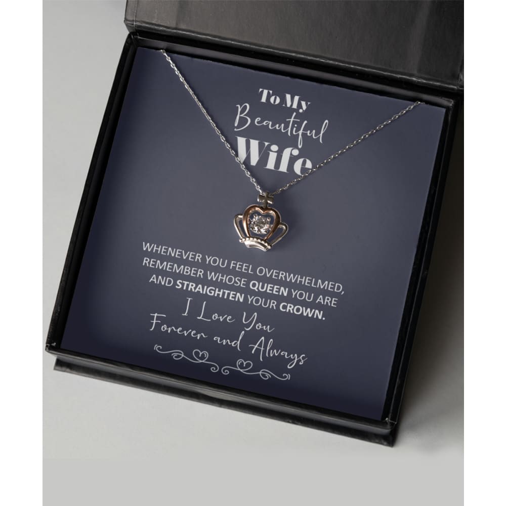 To my Beautiful Wife - 925 Sterling Silver - Straighten your Crown - Necklace - Precious Jewelry 3