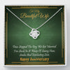 To my Beautiful Wife - Time Stopped - Anniversary Gift - Love Knot Necklace - Standard Box - Jewelry 1