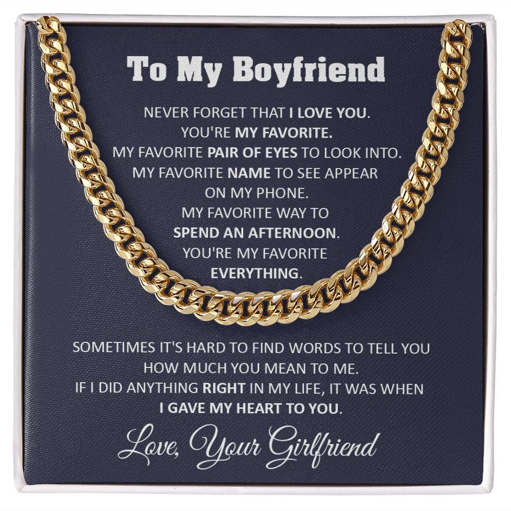 Chain with deals boyfriend name