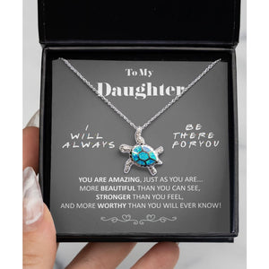 To my Daughter - Amazing - 925 Sterling Silver Turtle Necklace - Precious Jewelry 2