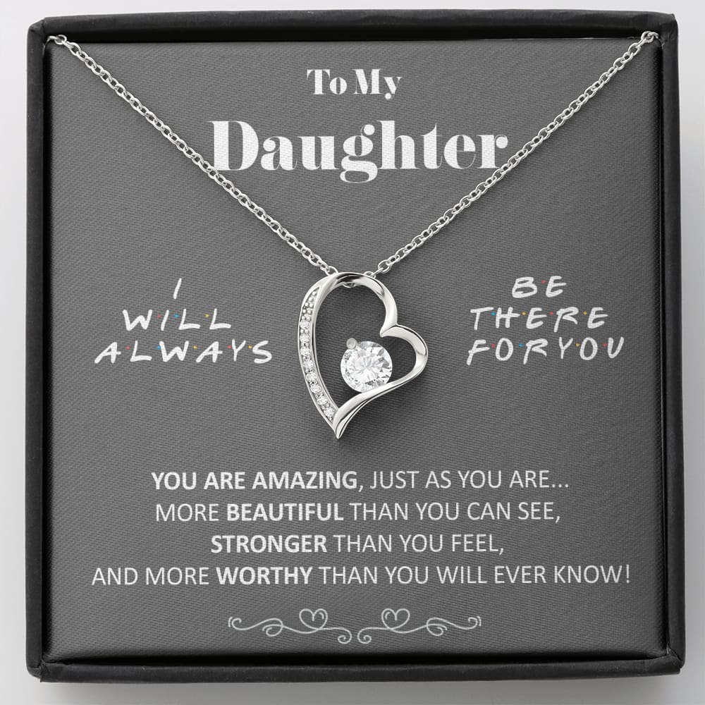 To my Daughter - Amazing - Gray - Forever Love Necklace - Standard Box - Jewelry 1