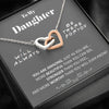 To my Daughter - Amazing - Interlocking Hearts Necklace - Jewelry 1