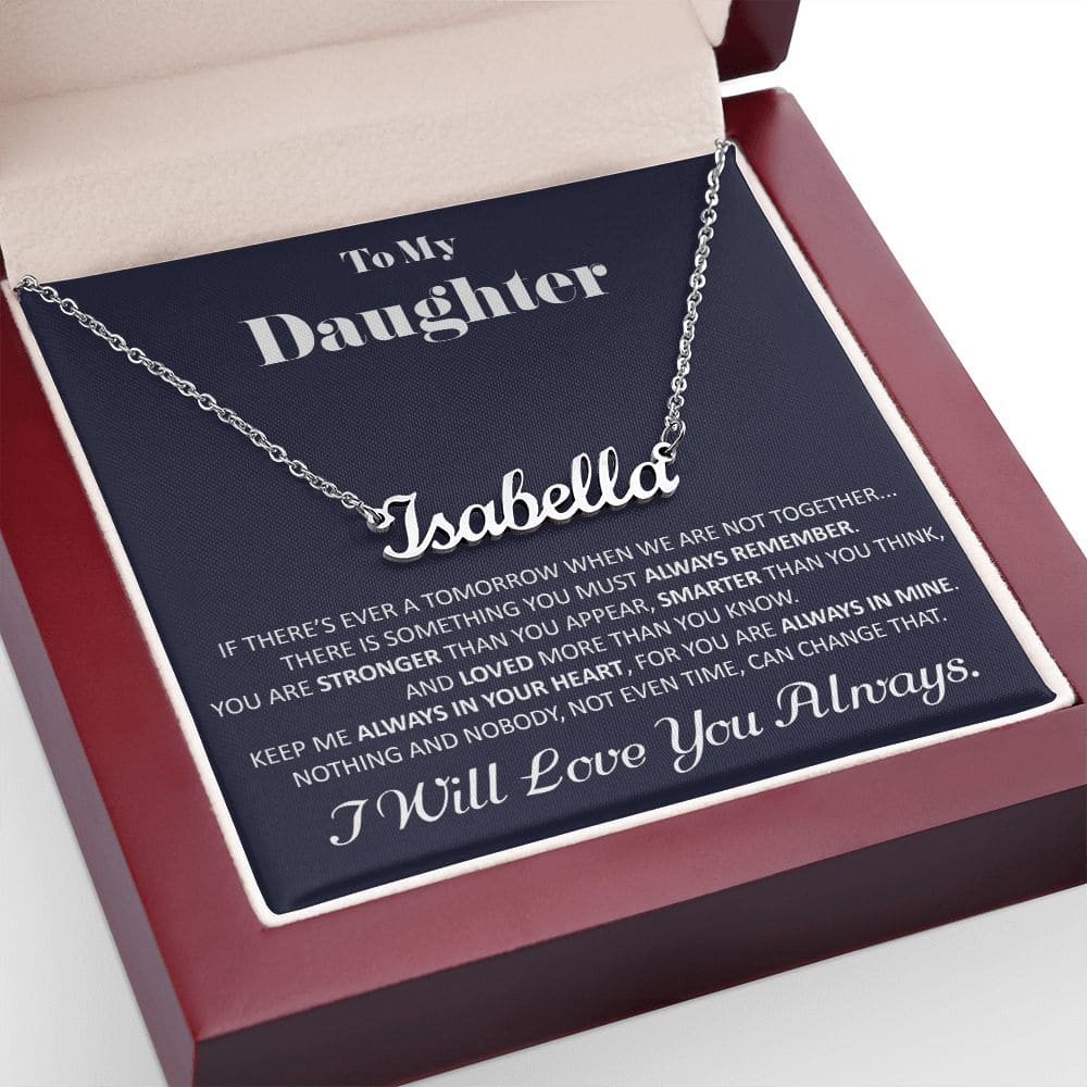 To My Daughter - Personalized Name Necklace Personalized Name Necklaces Custom Name Necklace Script Name Necklaces Personalized Gift For