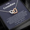 To my Grandma - from Grandson - Golden Heart - Interlocking Hearts Necklace - Jewelry 1
