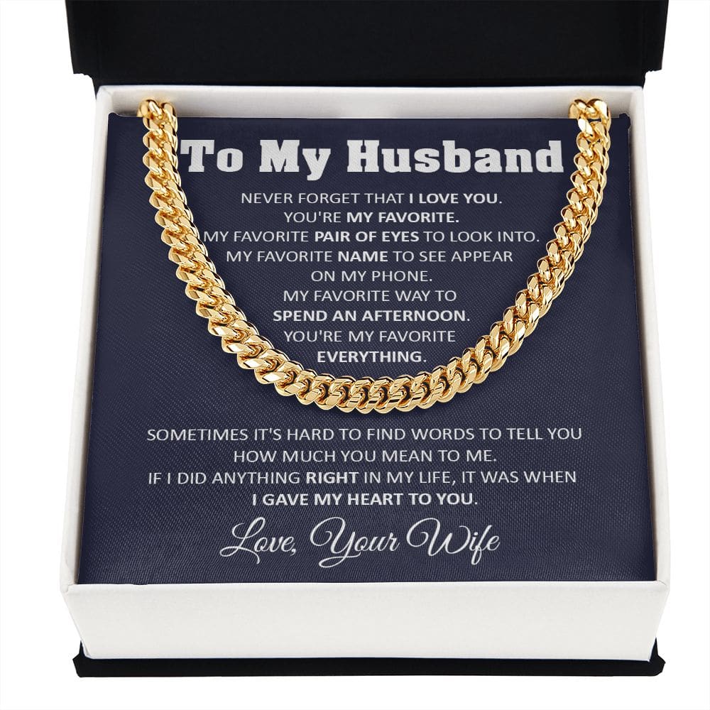 To My Husband Cuban Chain Necklace Husband Birthday Gift Romantic Gift For Husband Unique Anniversary Gift For Husband - Jewelry 13