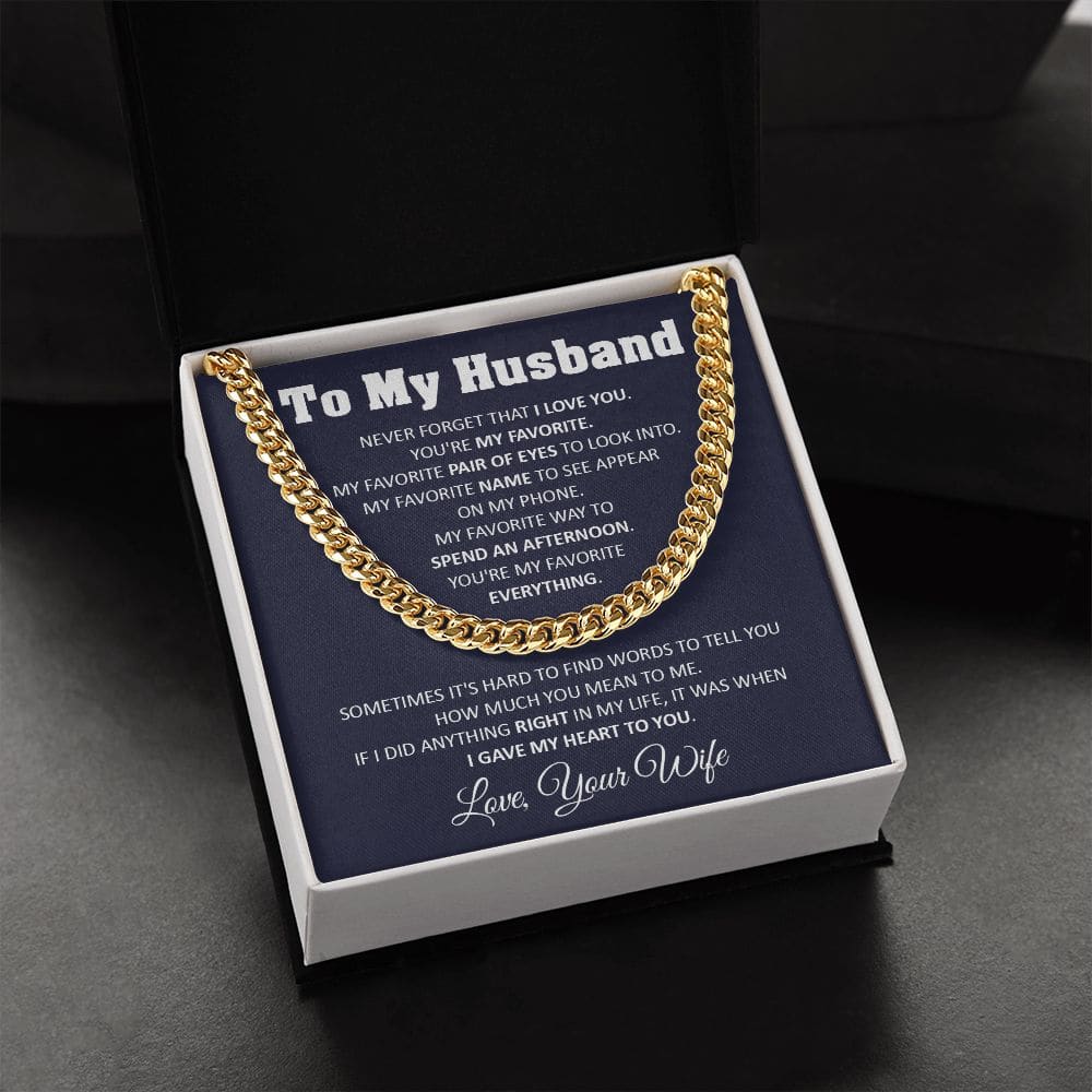 To My Husband Cuban Chain Necklace Husband Birthday Gift Romantic Gift For Husband Unique Anniversary Gift For Husband - Jewelry 12