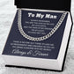 To My Man Cuban Link Chain Necklace Gift For Him From Her For Valentines Day Anniversary Birthday Christmas - Jewelry 4