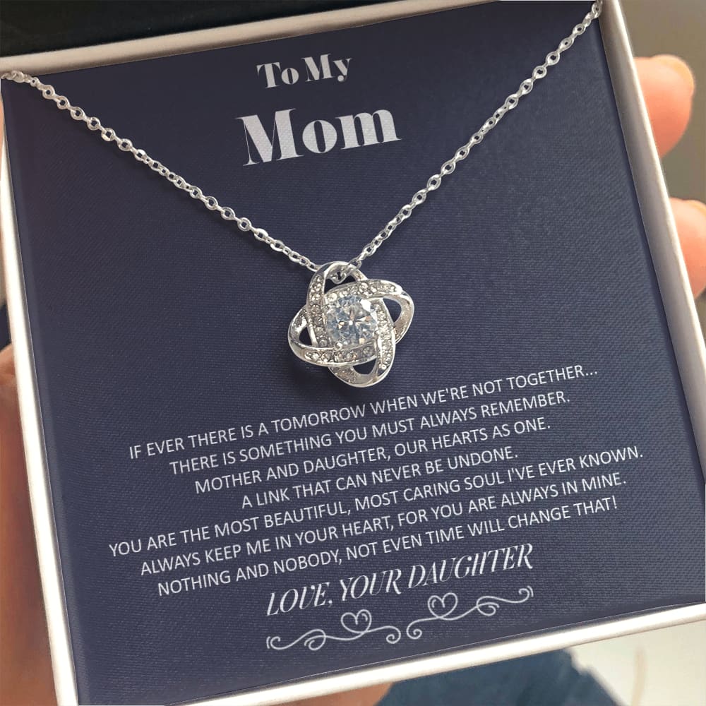 To my Mom - from Daughter - Hearts as One - Love Knot Necklace - Standard Box - Jewelry 1