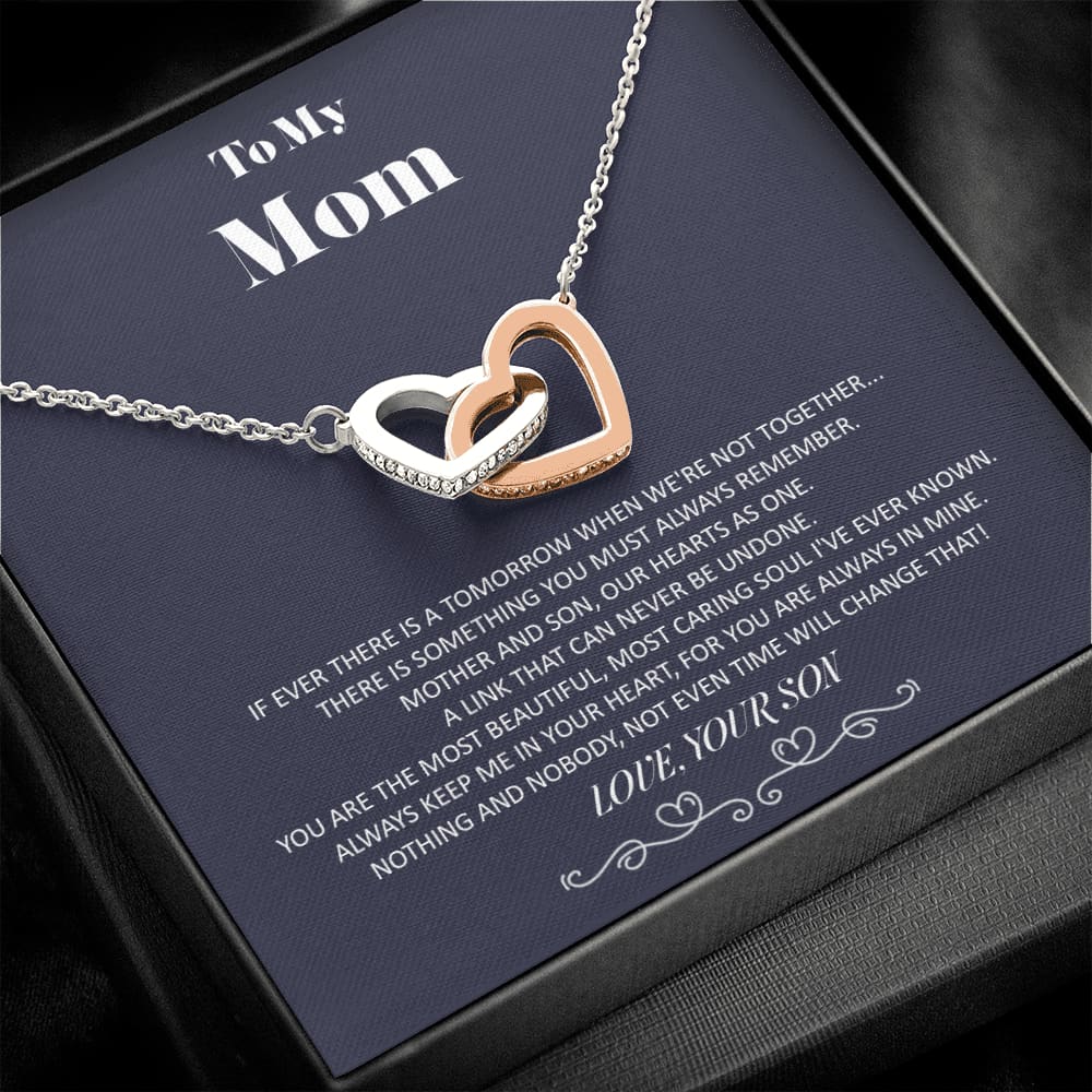To my Mom - from Son - Hearts as One - Interlocking Hearts Necklace - Jewelry 1