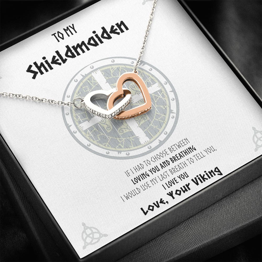 To my Shieldmaiden - Interlocking Hearts Necklace - Standard Box - Jewelry 1