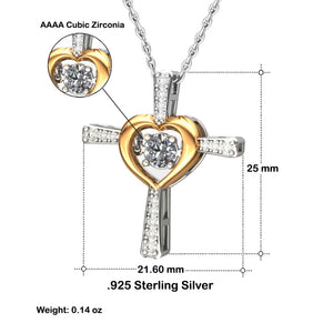 To my Soulmate - Cross Heart - your last everything Necklace - Cross Dancing Necklace - Precious Jewelry 7