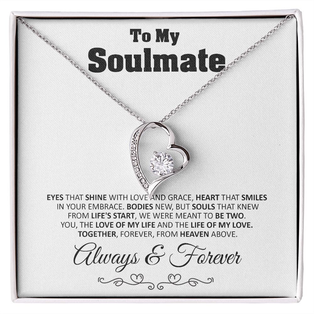 To My Soulmate Eyes That Shine Necklace Gift Soulmate Birthday Gift Soulmate Anniversary Gift Christmas Gift Valentine’s Day Gift - 14k