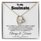To My Soulmate Eyes That Shine Necklace Gift Soulmate Birthday Gift Soulmate Anniversary Gift Christmas Gift Valentine’s Day Gift - 18k