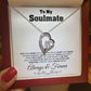 To My Soulmate Eyes That Shine Necklace Gift Soulmate Birthday Gift Soulmate Anniversary Gift Christmas Gift Valentine’s Day Gift - Jewelry