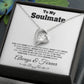 To My Soulmate Eyes That Shine Necklace Gift Soulmate Birthday Gift Soulmate Anniversary Gift Christmas Gift Valentine’s Day Gift - Jewelry