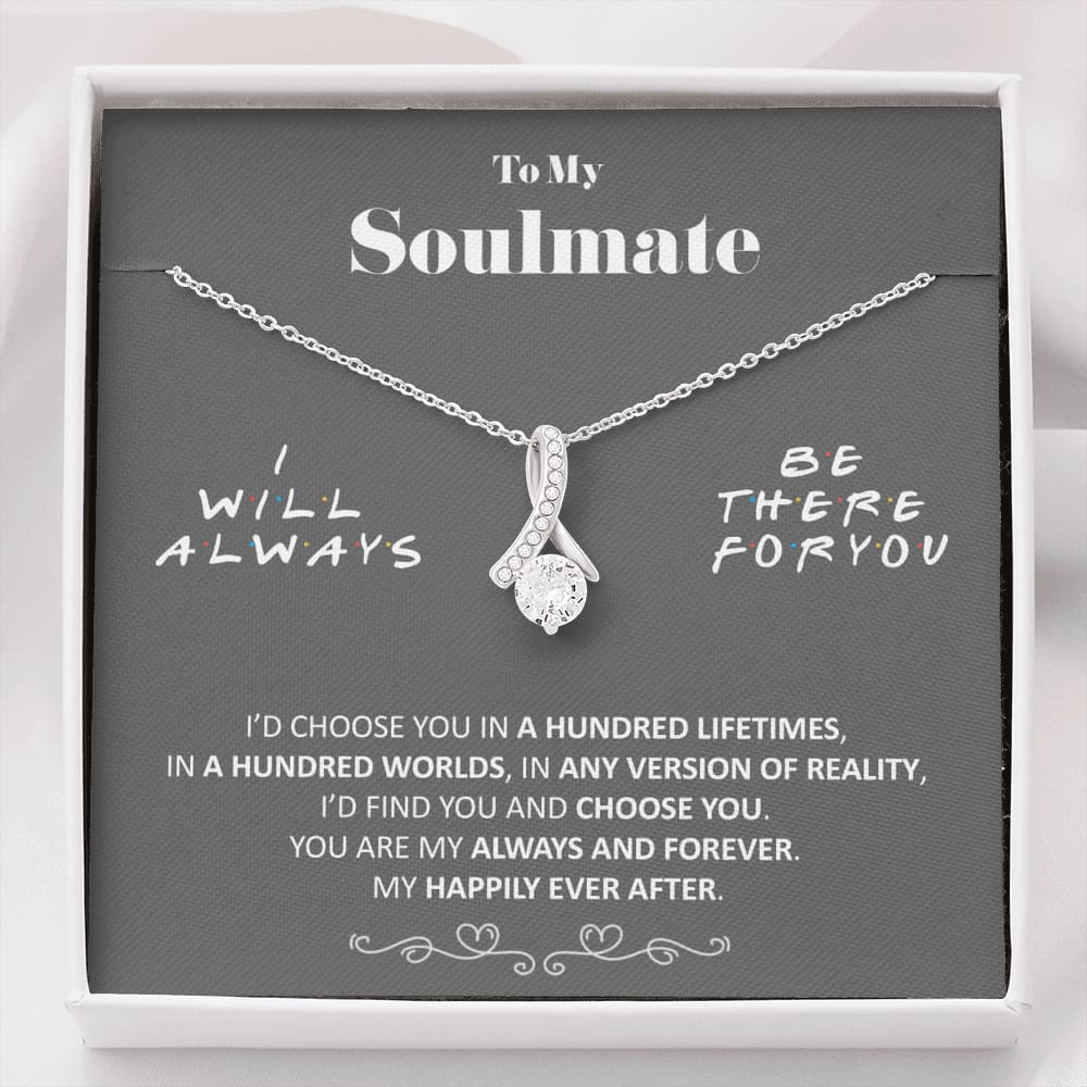 To my Soulmate - Happily ever after - Gray - Alluring Beauty Necklace - Standard Box - Jewelry 1