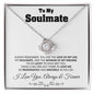 To My Soulmate Love Knot Necklace Gift Soulmate Birthday Gift Soulmate Anniversary Gift Christmas Gift Valentine’s Day Gift - 14k White Gold