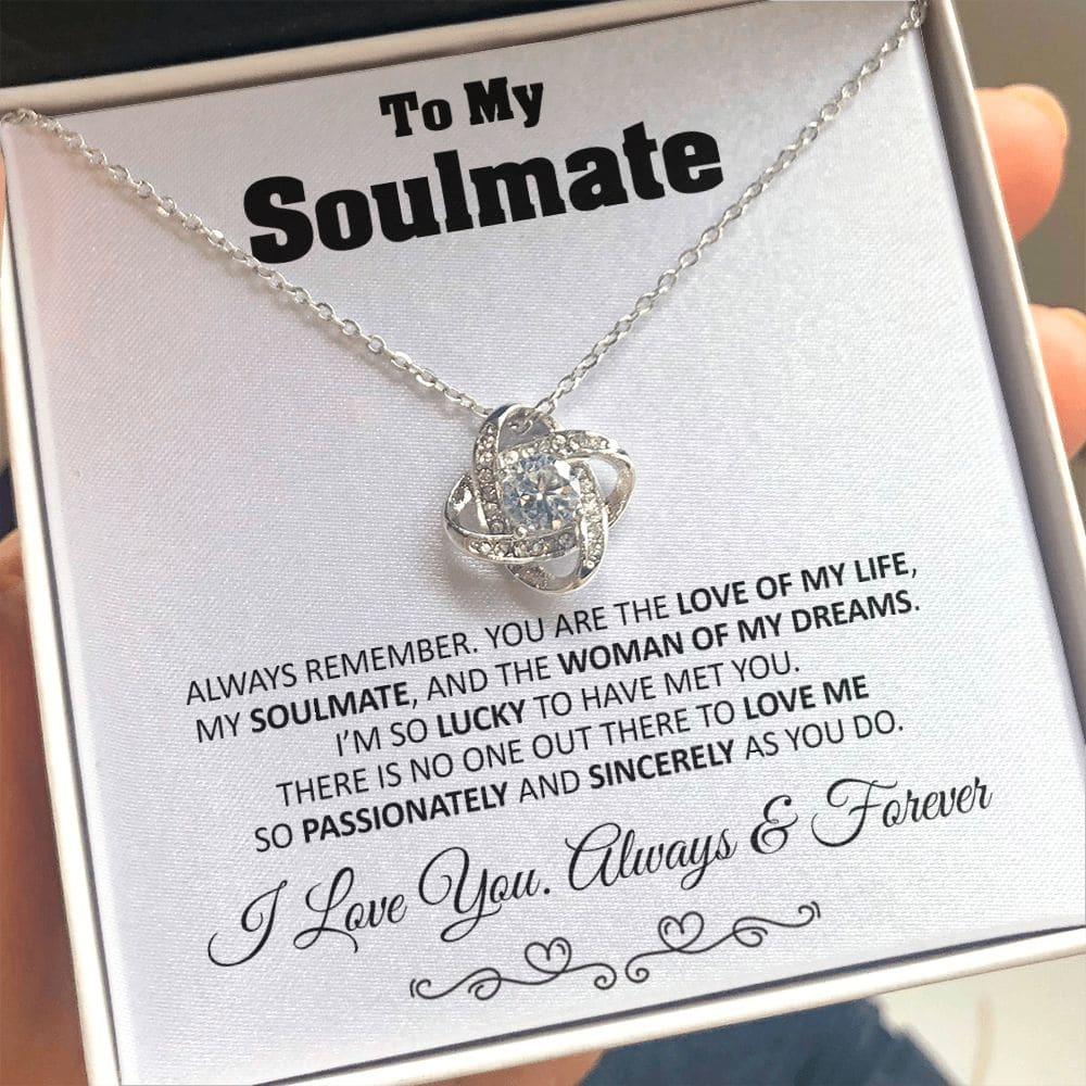 To My Soulmate Love Knot Necklace Gift Soulmate Birthday Gift Soulmate Anniversary Gift Christmas Gift Valentine’s Day Gift - Jewelry 6