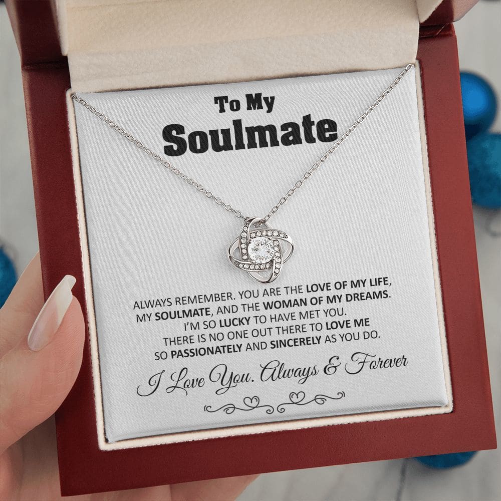 To My Soulmate Love Knot Necklace Gift Soulmate Birthday Gift Soulmate Anniversary Gift Christmas Gift Valentine’s Day Gift - Jewelry 14