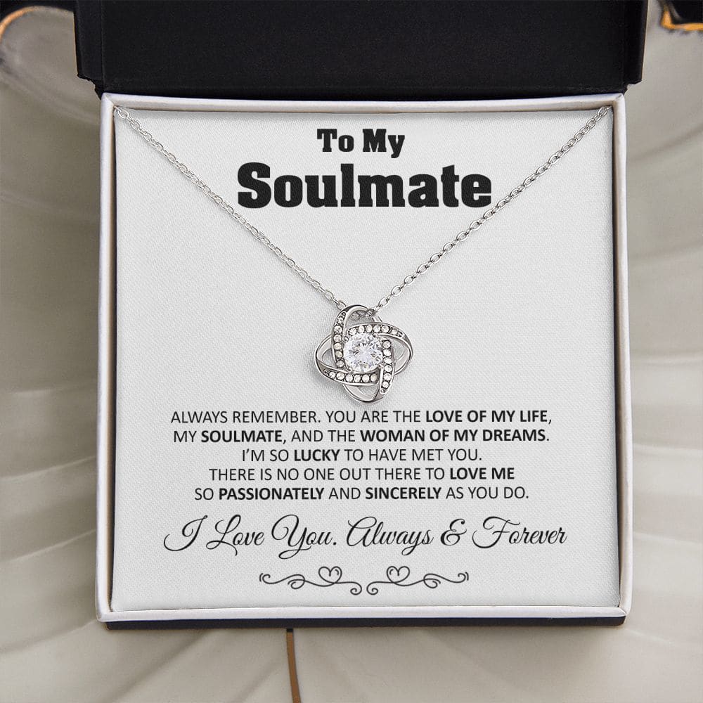 To My Soulmate Love Knot Necklace Gift Soulmate Birthday Gift Soulmate Anniversary Gift Christmas Gift Valentine’s Day Gift - Jewelry 4