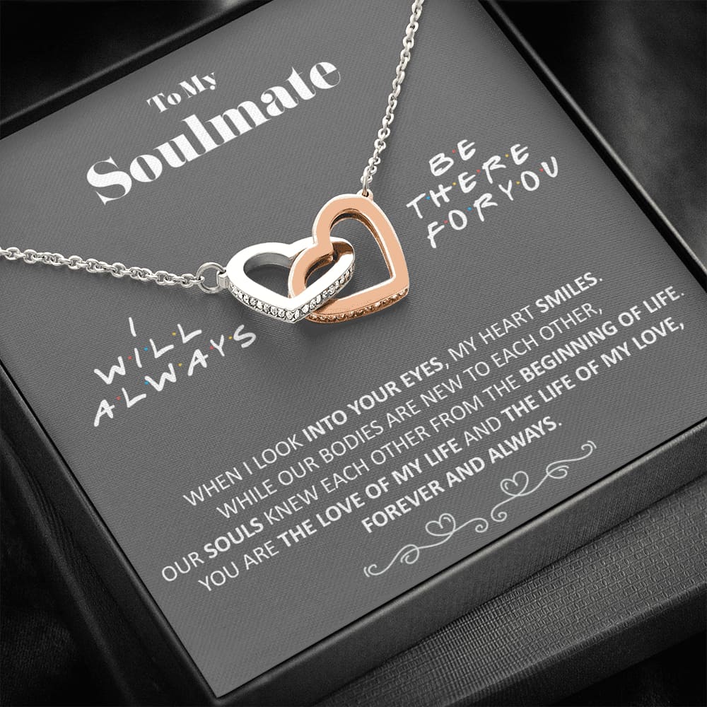 To my Soulmate - Love of my Life - Interlocking Hearts Necklace - Standard Box - Jewelry 1