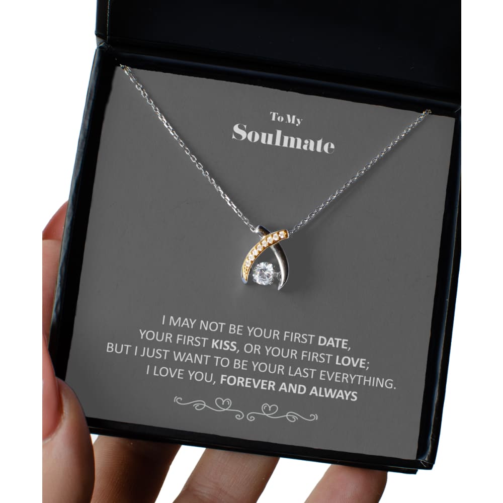 To my Soulmate - Wishbone - your last everything Necklace - Wishbone Dancing Necklace - Precious Jewelry 1