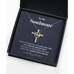 To my Soulmate - you took my Breath away - 925 Sterling Silver - Cross Heart - Necklace - Precious Jewelry 3