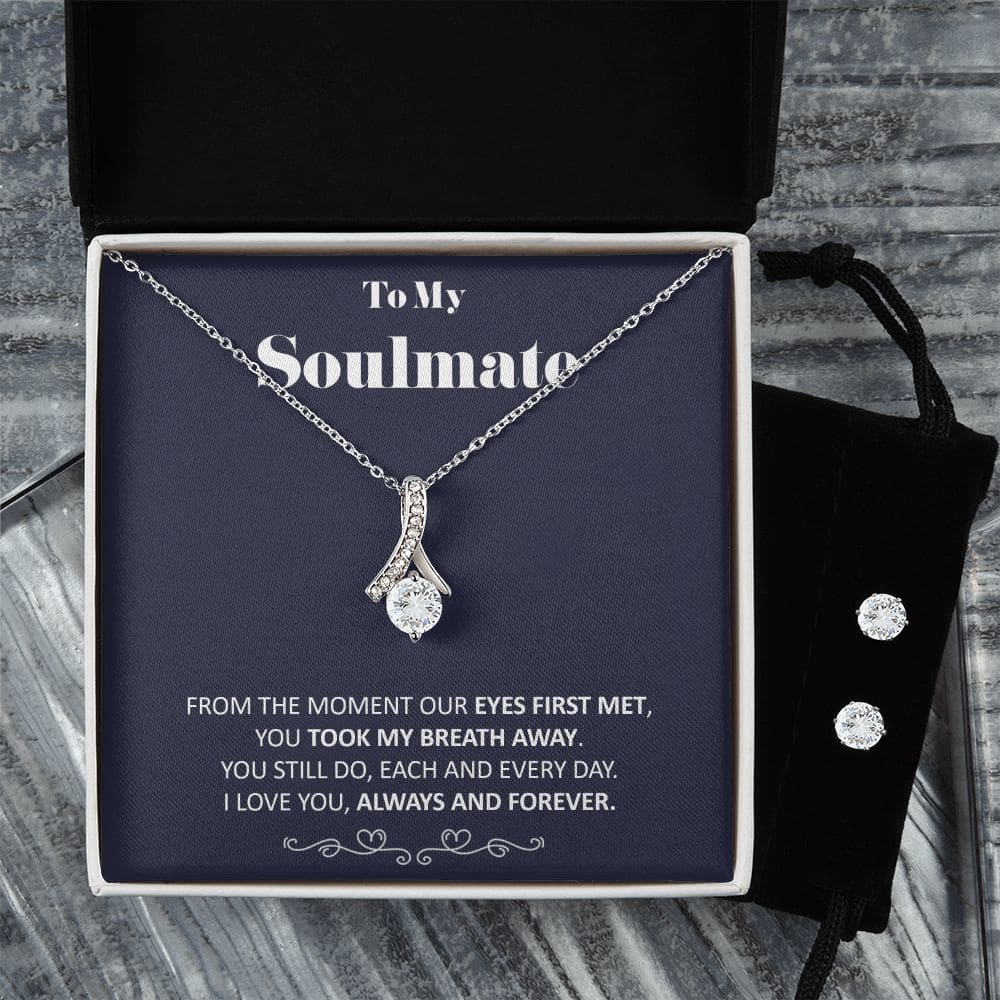 To My Soulmate - You Took My Breath Away - Alluring Beauty Necklace Earring Gift Set Soulmate Birthday Soulmate Anniversary Gift - Jewelry 5