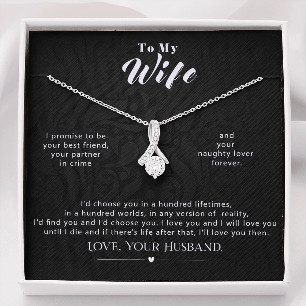 To my Wife- i Promise-alluring Beauty Necklace - Standard Box - Jewelry 1
