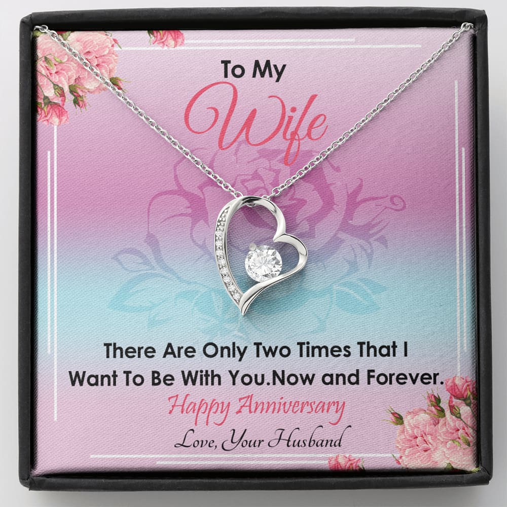 To my Wife - Now and Forever - Anniversary Gift - Forever Love Necklace - Standard Box - Jewelry 1
