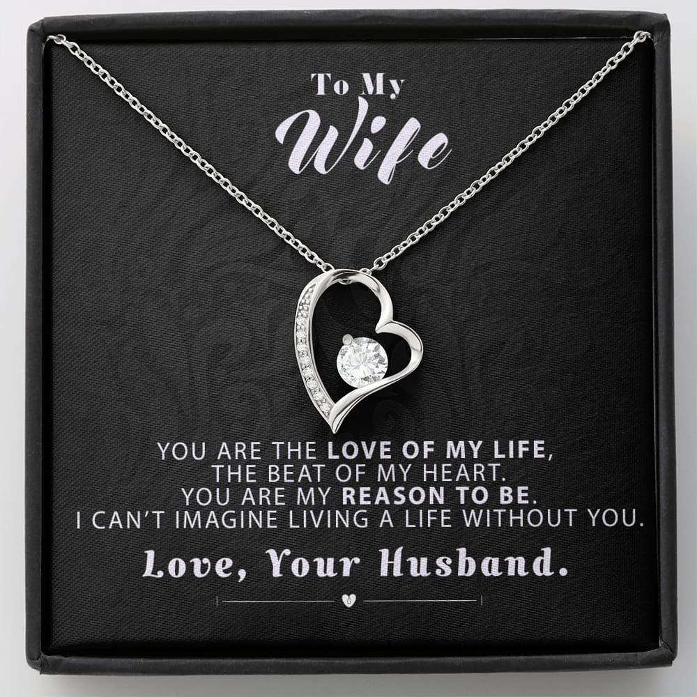 To my Wife - Reason to be - Black - Forever Love Necklace - Standard Box - Jewelry 1